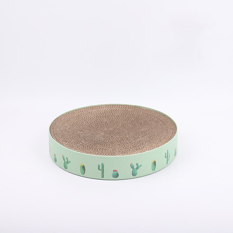 Griffoir rond en carton ondulé (vert, taille S) — Chats (photo 1 sur 1)