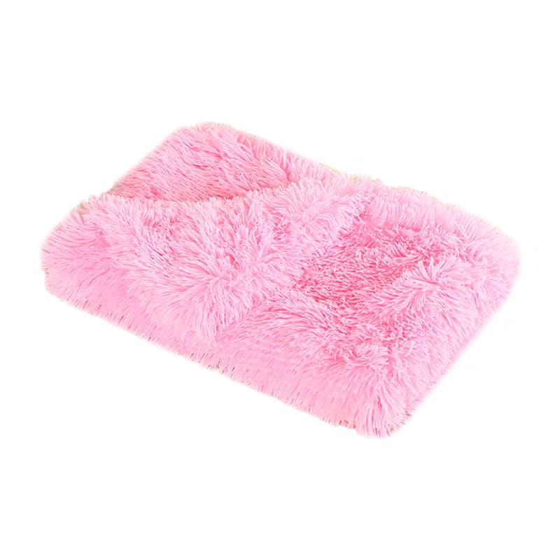 Couverture douce en peluche pour chat (rose, 56 x 36 cm)