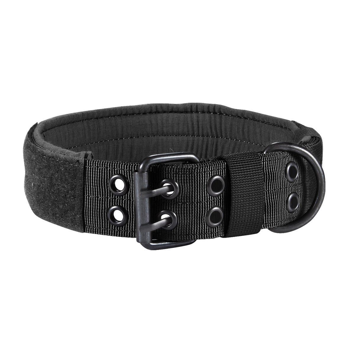 Collier tactique en nylon pour chien (noir, taille XL)