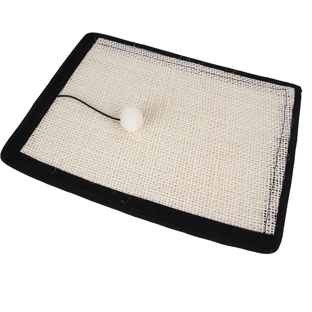 Tapis griffoir en sisal pour chat avec balle (protège-canapé)