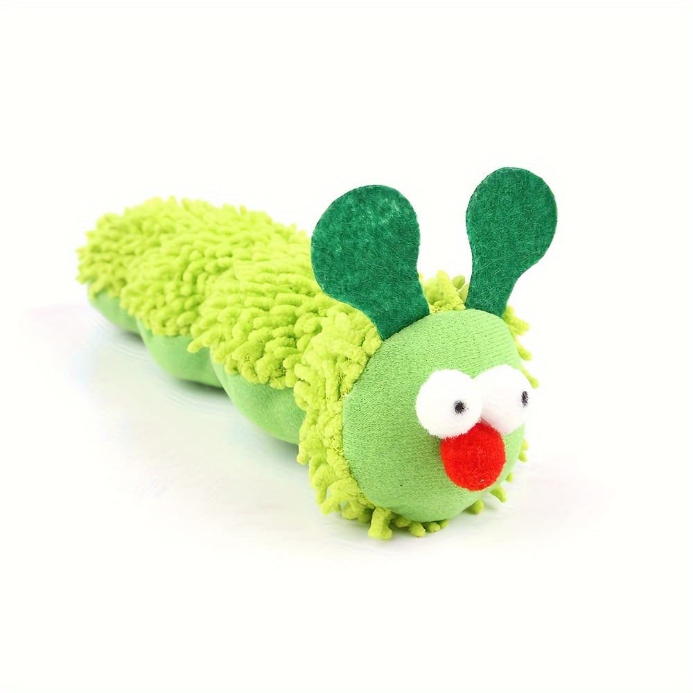 Jouet pour chat chenille à l'herbe à chat (peluche, verte) — Chats (photo 1 sur 2)