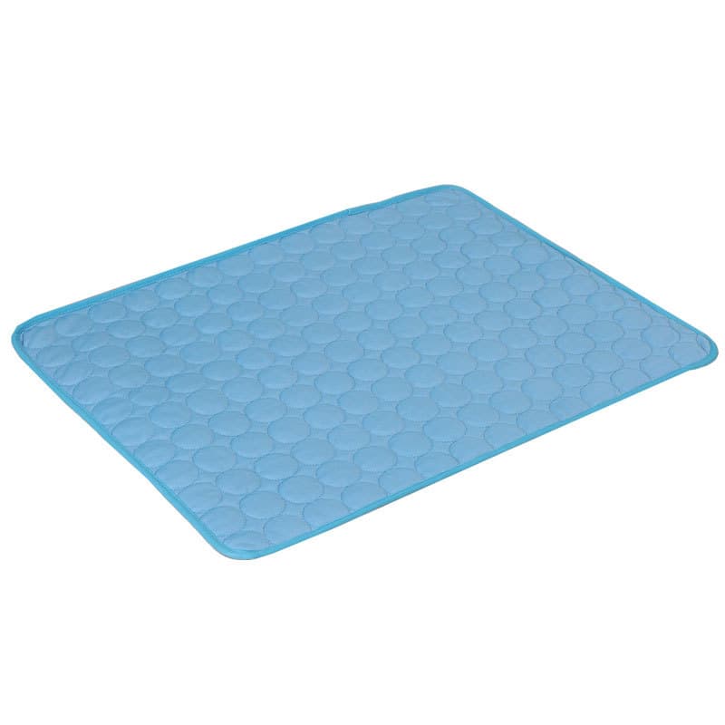Tapis en soie glacée pour chien et chat (bleu, 40 x 30 cm)