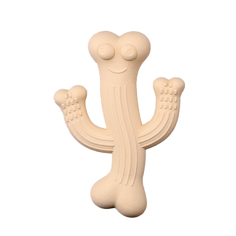 Jouet à mâcher cactus pour chien (taille S, beige) — Chiens (photo 1 sur 2)